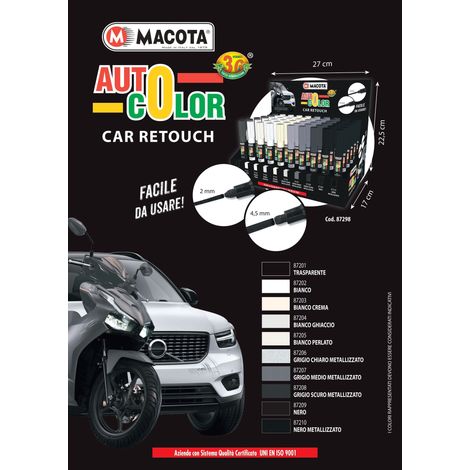 MACOTA AUTOCOLOR 3G Pennarello Doppio Tratto Ritocco Auto Moto (6pcs) - Colore: Bianco Crema (1/3)