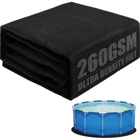 Couverture de piscine ronde de 3 m, sous-couche de piscine, bâche de protection de fond, tapis de sol pour piscines Easy Set et piscines hors-sol, ronde (1/5)