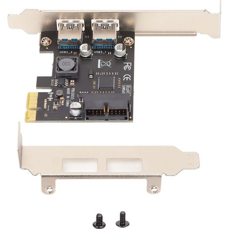 Carte d'extension USB 3.0 PCI-E pour PC de bureau, interface 19/20 broches, modèle SUU3055N (1/5)