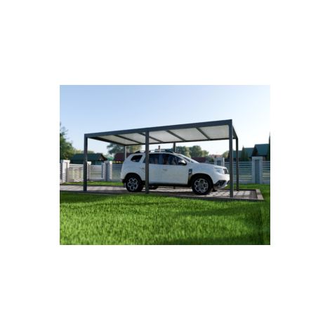 Carport aluminium autoportant 3x6 m anthracite Fabriqué en France (1/5)