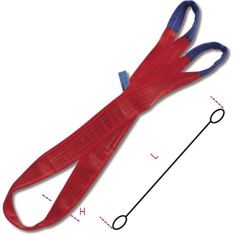 Fascia di sollevamento rossa 5 t robur 8158 - 3,0 m (1/2)