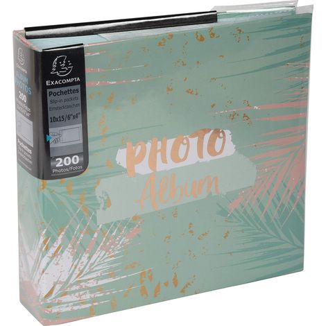 Exacompta 62222E Album Buste 200 Foto 10x15cm Candy Blue-Formato 22,5x22 cm, Cartone Rivestito in Carta Laminata, Disegno (1/5)