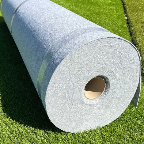 Agco – Rouleau de géotextile 1,5m x 50m – Épaisseur 300g/m² – Résistance à la traction 155N – Pour gazon synthétique et aménagement extérieur - 5Mx50ML