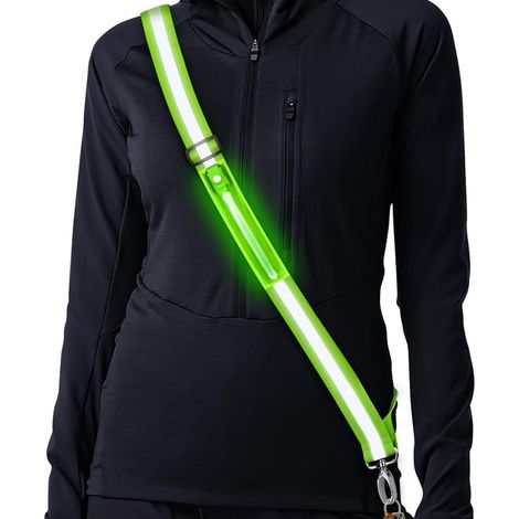 Gilet da corsa impermeabile ad alta visibilità con striscia riflettente a 360°, illuminazione LED regolabile e ricaricabile tramite USB, ideale per ciclismo, corsa e campeggio.