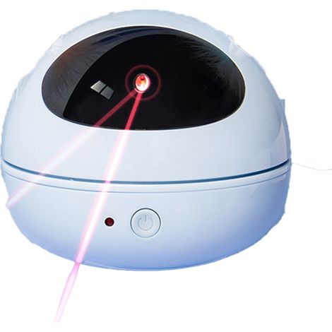 Jouet Laser Automatique Rechargeable - Détecteur de Mouvement pour Chats et Chiens - Fonctionne sur Sol ou Mur - 15 Min Auto-Arrêt - 1 Pièce