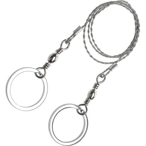 Ensemble de 5 scies à fil de poche en acier inoxydable pour le camping, la randonnée et les situations d'urgence (1/2)