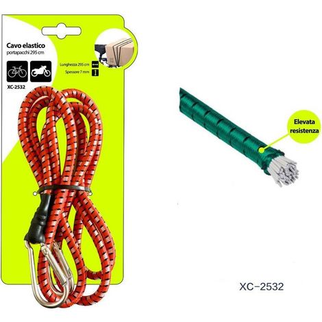 TRADE SHOP - Cavo Elastico Portapacchi 295cm Per Bici Motocicletta Cinghia Imballaggi Xc-2532 -