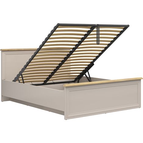 Lit coffre 160x200 sommier inclus Perle Cachemire (1/5)