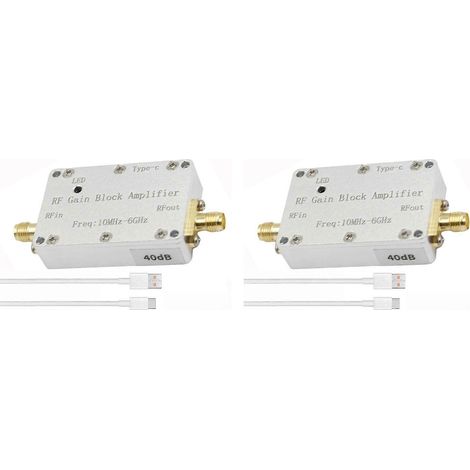 2 hochverstärkende, lineare 10-6 GHz LNA HF-Leistungsverstärker, kompatibel mit 433 MHz, 1,2 GHz, 1,5 GHz, 2,4 GHz und 5,8 GHz (40 dB) Empfängern. (1/5)