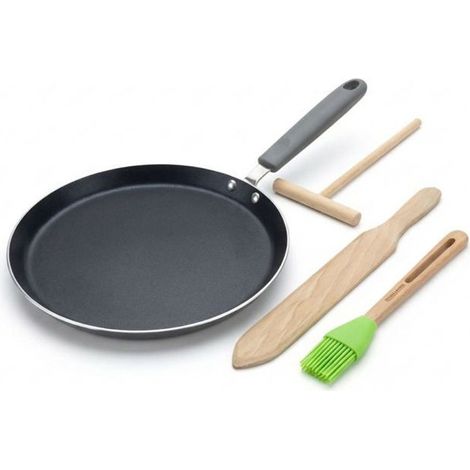 Set de 1 poêle de cuisson 26 cm en aluminium avec 3 ustensiles de cuisine sans PFAS Elo Ducato (1/3)