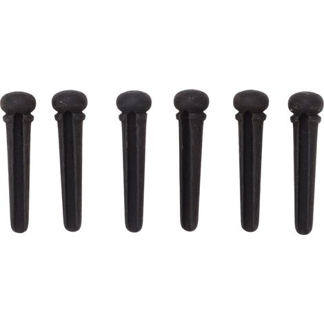 6 chevilles de guitare en ébène, noires, standard, durables et élégantes, jeu complet pour instruments à cordes (1/5)