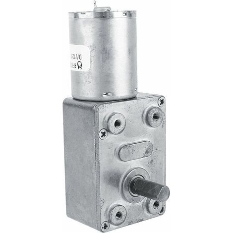 DEESSE SHOP - Moteur électrique DC 12V Turbine de réduction réversible Boîte de vitesses à vis sans fin à couple élevé pour fenêtres, ouvre-portes (6RPM) (1/5)