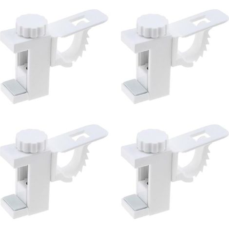 4-teiliger Gardinenstangenclip-Halter, verstellbare Gardinenstangen-Querstange, Handtuchhaken-Organizer (1/4)
