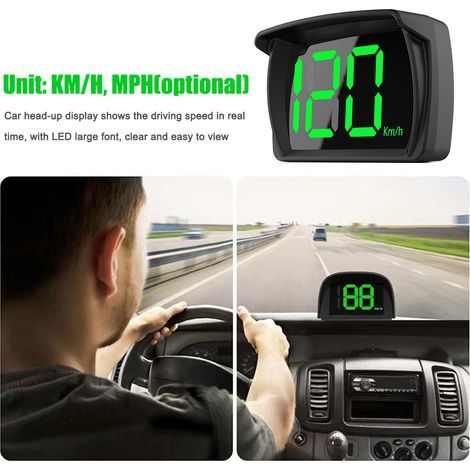 Compteur de vitesse numérique GPS KM/H, affichage tête haute de voiture, avec grande police LED, pour camion SUV moto (1/5)
