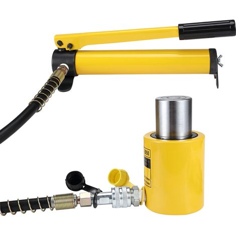 CRIC INDUSTRIEL 20T à profil bas,400cc, VÉRIN hydraulique monobloc, course 0,51", Pompe Hydraulique manuelle CP-180 – Kit portable (1/5)