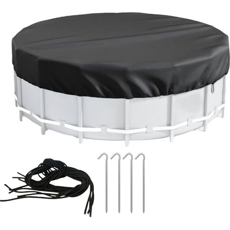 Couverture de Piscine Ronde Piège de Blocage pour Baignoire Ronde Housse Piscine Anti-Poussière Utilisation en Extérieur Maison Patio Terrasse Spa Arrière-Cour Jardin Tub Camping (1/5)