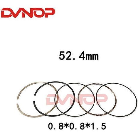 Anillo de pistón de 52,4 mm y pasador de 12 mm para motocicleta CG CGX125 GL125 GLH125 ACE125 ACE CGX GL GLH 125 CGX125SHC/D/E/F CGX125WHF (solo anillo) (1/5)