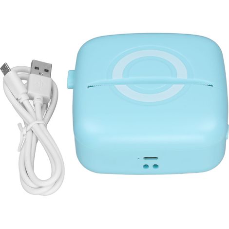 Imprimante thermique portable légère 200DPI, résolution précise, conception ergonomique, couleur bleue (1/5)