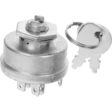 Interrupteur d'Allumage Démarrage pour Tracteur Tondeuse à Gazon avec Clé Remplacement Compatible Am38227-002 -398 Installation Facile pour Système d'Allumage de Tondeuse (1/5)
