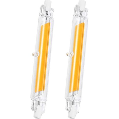 Ampoules R7S LED 78mm.Dimmable.10W Équivalent à Ampoule Halogène 78mm 100W. Sans Scintillement.Blanc Chaud 3000K 1000LM.AC 220-240V.Éclairage à Faisceau 360°. Lot de 2 (1/5)