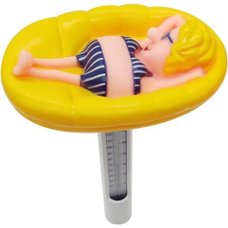 Thermomètre de Piscine, thermomètre de Piscine drôle Flottant Facile à Lire avec Une Ficelle, Une jauge de température de l'eau, Un thermomètre à température de Piscine pour Bain à remous, Spa et éta (1/5)