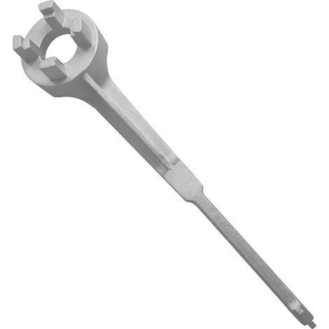 Clé à fût en aluminium, clé robuste pour bouchons de fût de 10, 15, 20, 30 et 55 gallons, compatible avec les bouchons de 2 et 3/4 pouces. (1/5)