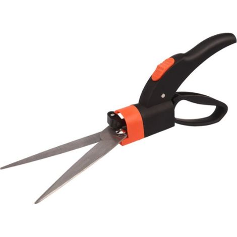 Cisailles à Gazon Coupe Bordures Lame Orientable à 360°. Ciseaux pour Pelouse avec Lames en Acier et Téflon. (1/2)