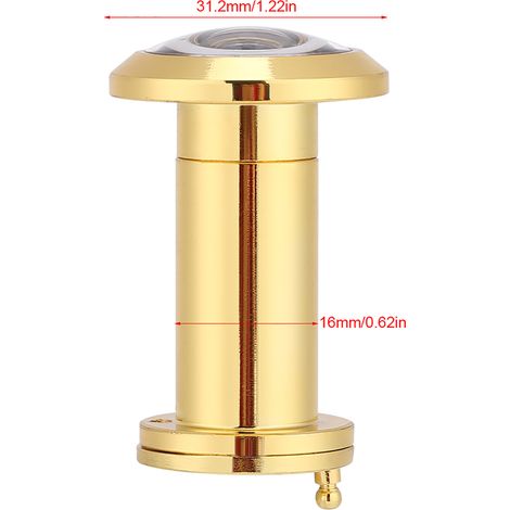 Türspion mit 200° Weitwinkel und robuster Sichtschutzabdeckung, Gold (1/5)
