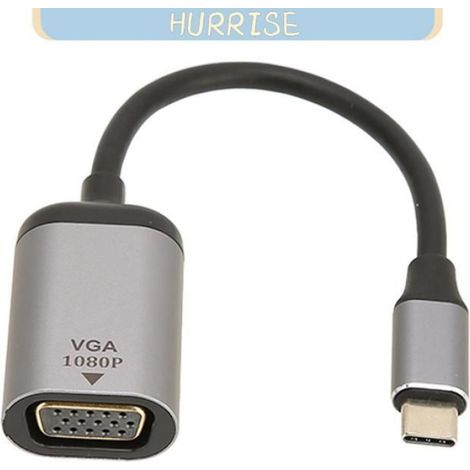 Adaptateur USB C Vers VGA - Résolution 1920x1200 60 Hz - Alliage D'aluminium - Compatible Thunderbolt 3 - 1 Pièce (1/5)