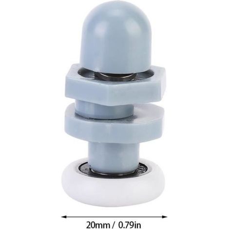 8Pcs Rouleau en Plastique de Porte Douche Coulissant Piste de Roue Porte en Verre(20mm) (1/4)