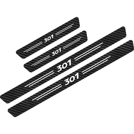 (Noir et blanc,pour 301) Pour Peugeot 308,307,208,5008,107,206,306,207,108,301,508,RCZ,Rifter,407,2008,3008 - Accessoires auto - Autocollants de seuil de porte (1/3)