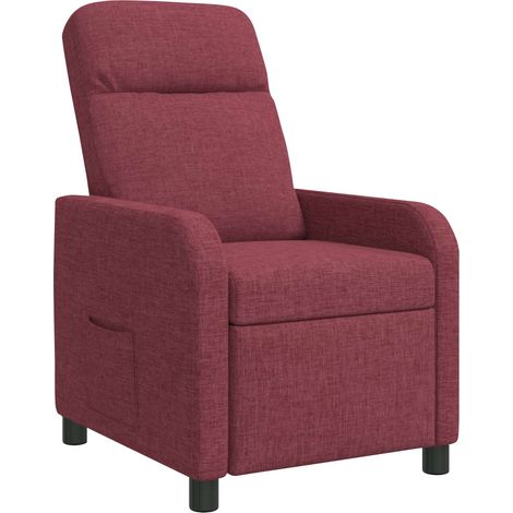 Recliner Wine Red Fabric vidaXL (1/5)