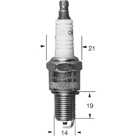 Bougie N7YC Ø14mm Culot: 19mm Equivalence BP7ES
