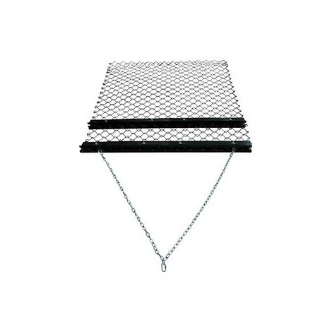 Herse traînée en acier galvanisé 122 x 160 cm – Pour mise à niveau de sol meuble ou allée en gravier – Accessoire pour outil de jardin multifonction