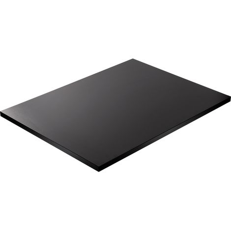 Plateau de table stratifié noir 138 x 80 cm pour bureau ou table