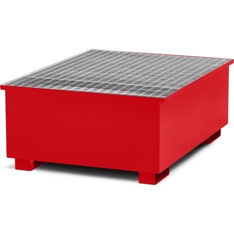 RR Industrietechnik Typ RTA-1 Auffangwannen für IBC aus Stahl mit Abfüllbereich RAL 3000 feuerrot