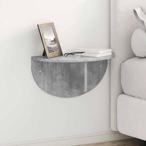 Wandregal Wandmontiert Beton Grau 48 x 24 x 24 cm Holzwerkstoff