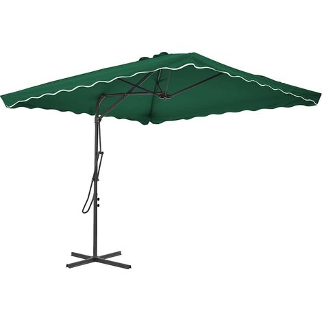 Sonnenschirm mit Stahl-Mast 250x250 cm Grün