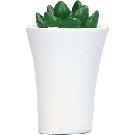 Miniature pot de bonsaï simulé 1:12 pour maison de poupée, décoration blanche en pot, cadeau d'anniversaire pour enfants. (1/5)