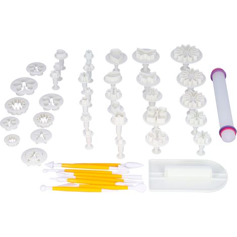 46-teiliges Fondant-Ausstechformen-Set für Kekse und Kuchen, Gebäckdekorationsset (1/5)