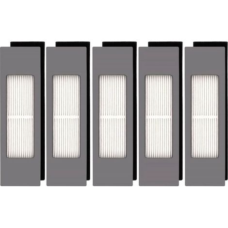 (5 pièces) Filtre HEPA pour robot aspirateur Ecovacs DEEBOT OZMO 920 950 T8 AIVI Max T9 T5 N5 N7 N8+ N8 Pro Plus DX55 DX93 DJ65, kit de filtres pour aspirateur robot, pièces de rechange 5 filtres (1/4)
