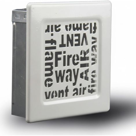 Grille de ventilation fixe avec cadre blanc pré-assemblé, série Alphabet, 17 x 17 cm Conduits et air (1/5)