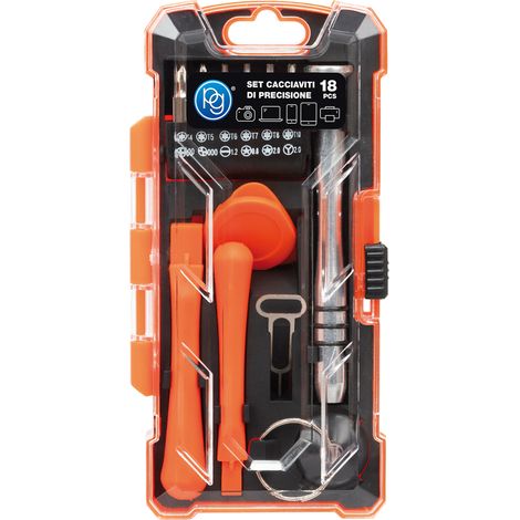KIT ACCESSORI RIPARAZIONE SMARTPHONE/PC set 18 pezzi  - PG