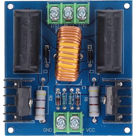 ZVS-Treibermodul, 24 V Eingang, Leerlaufstrom 3 A, ABS 300 W Induktionsheizplatine für industrielle Anwendungen, DC 12-3