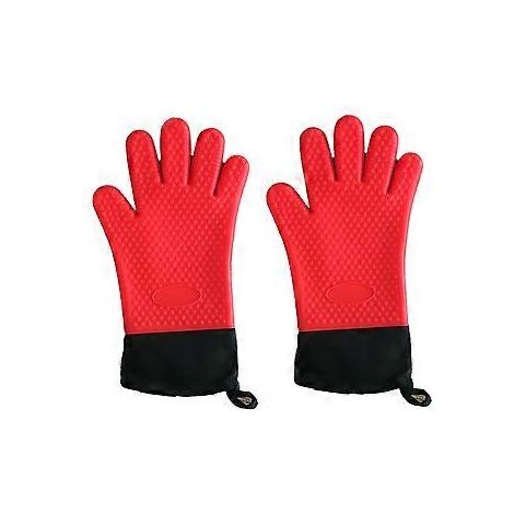 Gourmet-Meisterwerk: Hitzebeständige Silikon-Ofenhandschuhe mit rutschfestem Griff, unverzichtbares Küchenutensil zum Backen und Grillen, multifunktional und einfach (1/5)
