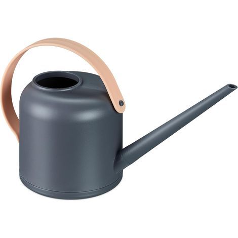 gieter binnen, 1,7 liter, kunststof, plantengieter voor kamerplanten, lange tuit, bloemengieter, grijs/naturel (1/5)