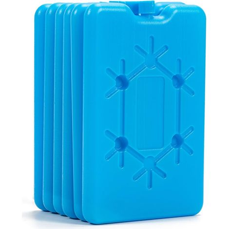 Pain De Glace pour Sac Isotherme,6 Pièces Ice Pack pour Sac à Lunch, Pack Réfrigérant Ultra-Fin De 200 ML, pour Camping,Pique-Nique, 10 x 16 x 1.5 cm