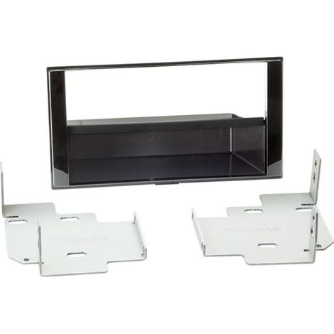 Support autoradio compatible avec Nissan Micra Note Vide poche Noir brillant