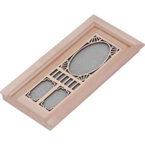 Porte moustiquaire en bouleau pour maison de poupée, échelle 1:12, modèle réduit de meuble de maison de poupée finition naturelle à monter soi-même (1/5)