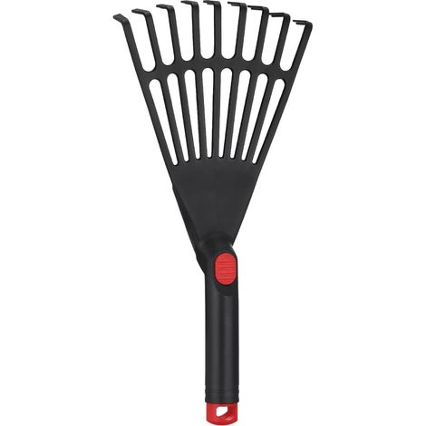 Schwarzer Laubbesen aus Kunststoff, robust und zuverlässig mit ergonomischem Griff, zum Entfernen von Laub und zur Pflege von Blumenbeeten (1/5)